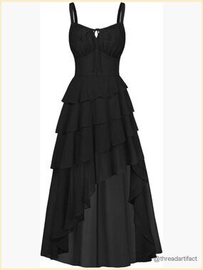 Renaissance Corset Dress with Pockets Boho Asymmetrical High-Low Midi Sundress